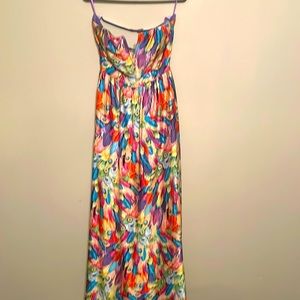 Wow Couture Multicolored Strapless Dress